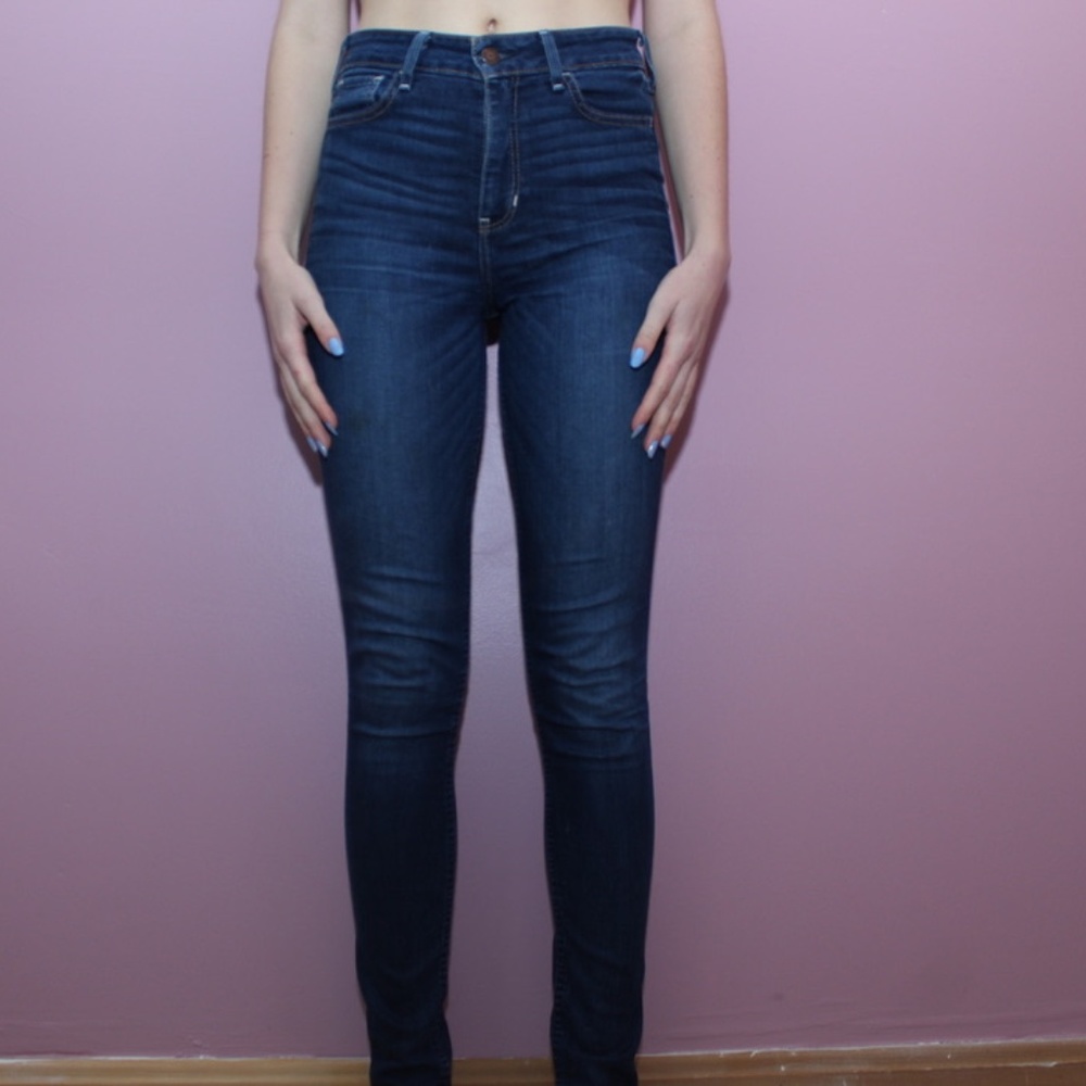 Hollister High Rise Blue Skinny Jeans